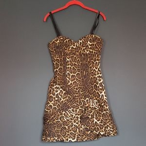 BCCG Leopard Print Sweetheart Dress